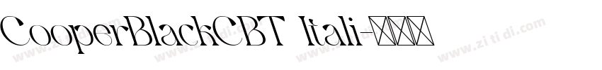 CooperBlackCBT Itali字体转换